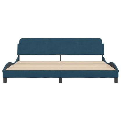 Bettgestell "Dover" Blau 200x200 cm Samt