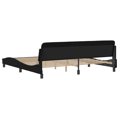 Bettgestell "Dover" Schwarz 200x200 cm Kunstleder