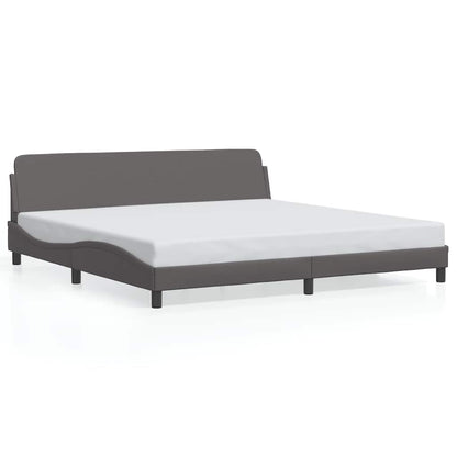 Bettgestell "Dover" Grau 200x200 cm Kunstleder