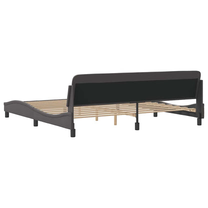 Bettgestell "Dover" Grau 200x200 cm Kunstleder