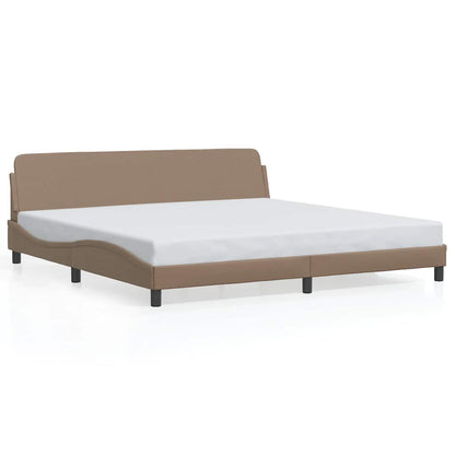 Bettgestell "Dover" Cappuccino 200x200 cm Kunstleder