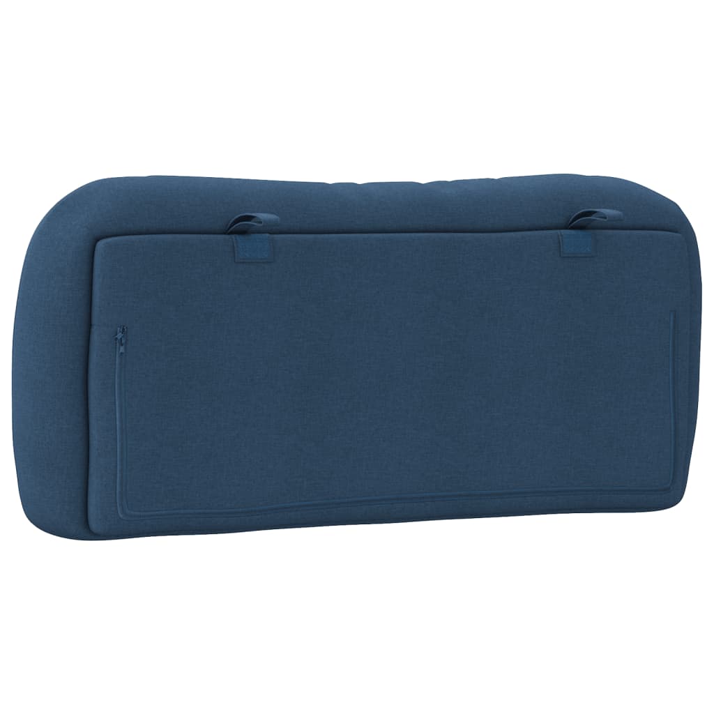 Kopfteil-Kissen "Hvar" Blau 80 cm Stoff
