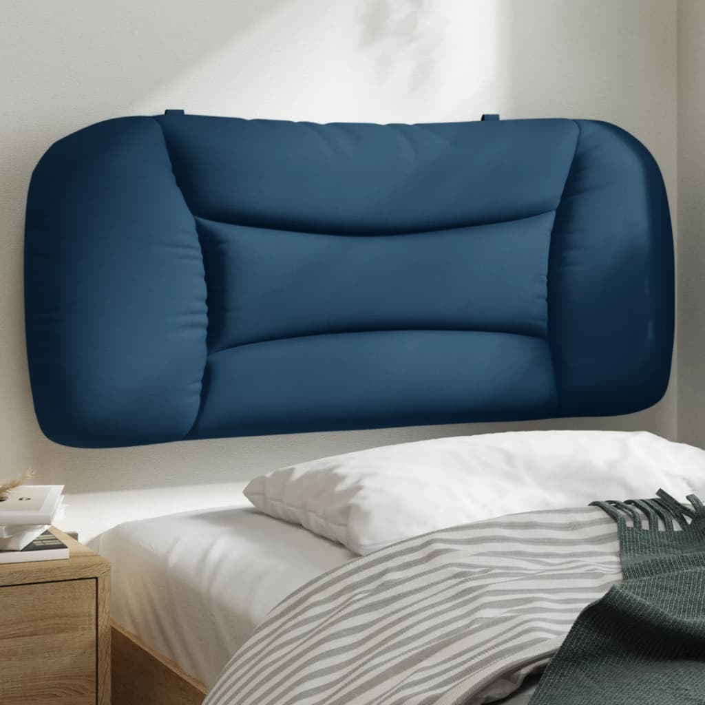 Kopfteil-Kissen "Hvar" Blau 80 cm Stoff