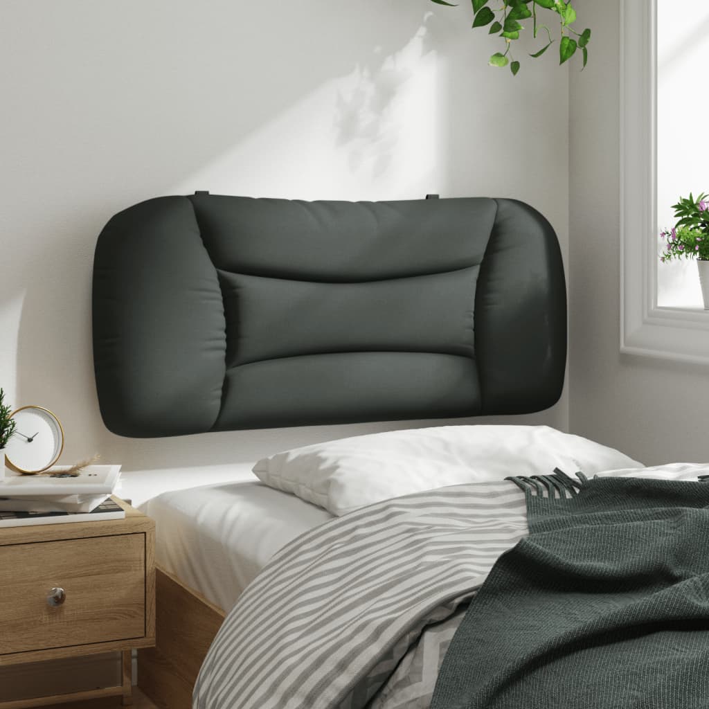 Kopfteil-Kissen "Hvar" Dunkelgrau 90 cm Stoff