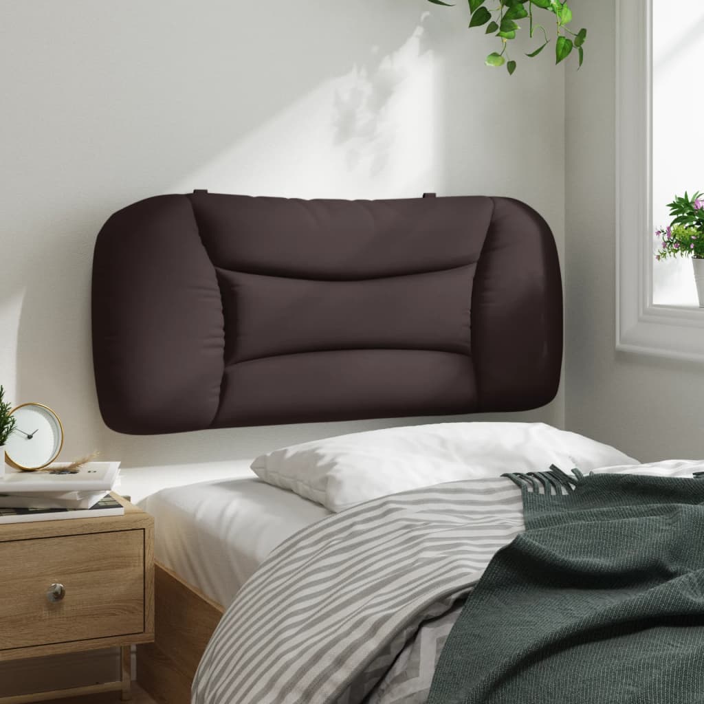 Kopfteil-Kissen "Hvar" Dunkelbraun 90 cm Stoff
