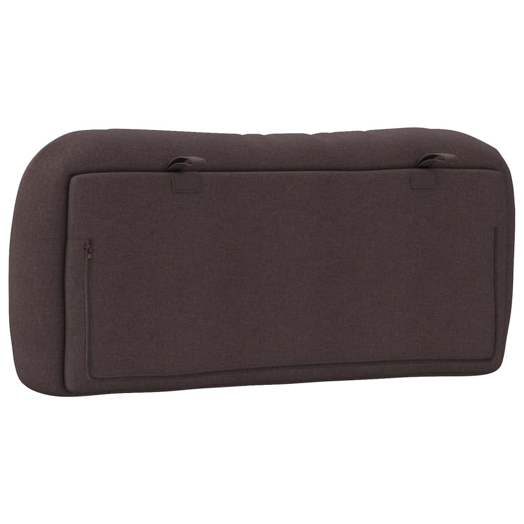 Kopfteil-Kissen "Hvar" Dunkelbraun 90 cm Stoff