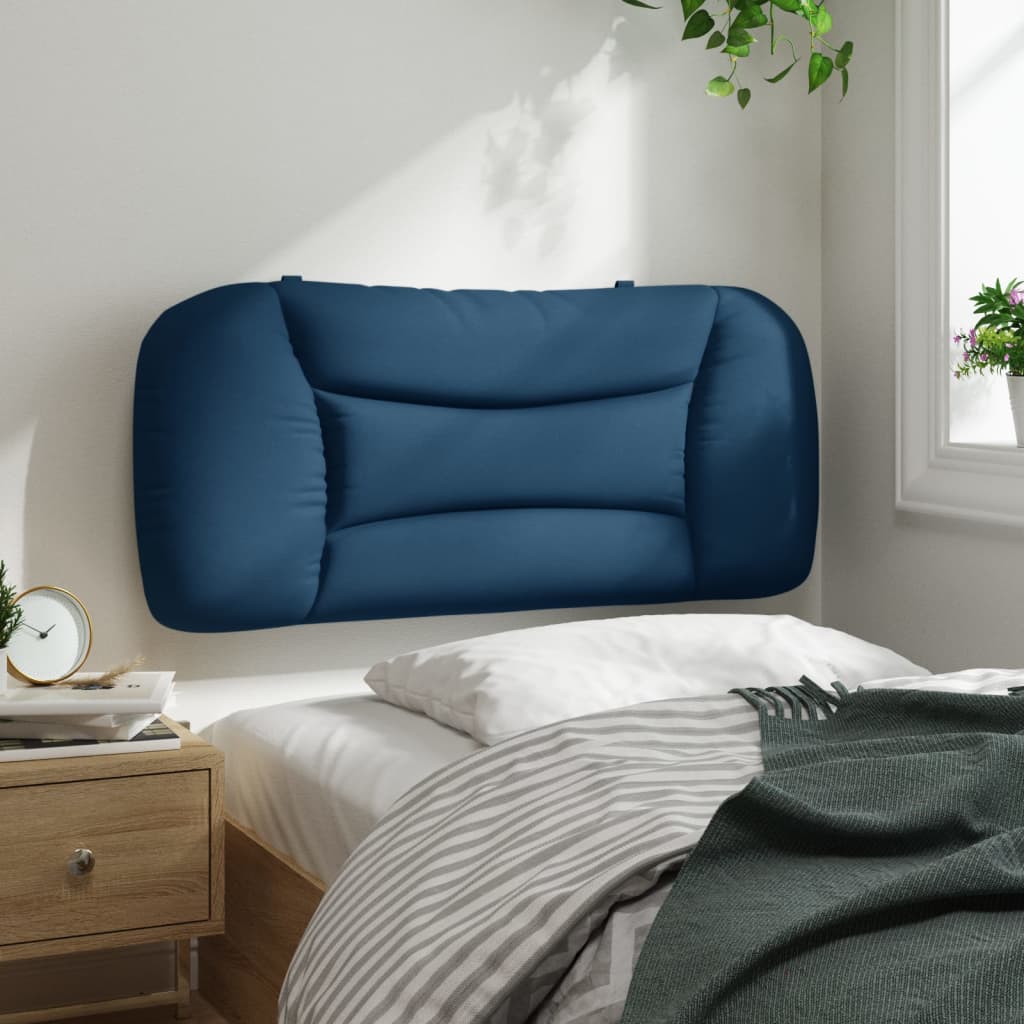 Kopfteil-Kissen "Hvar" Blau 90 cm Stoff