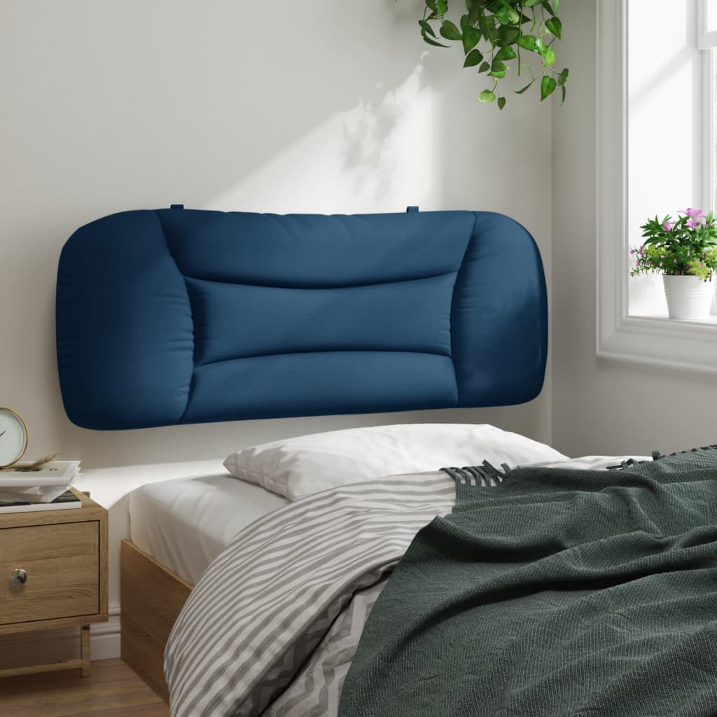 Kopfteil-Kissen "Hvar" Blau 100 cm Stoff