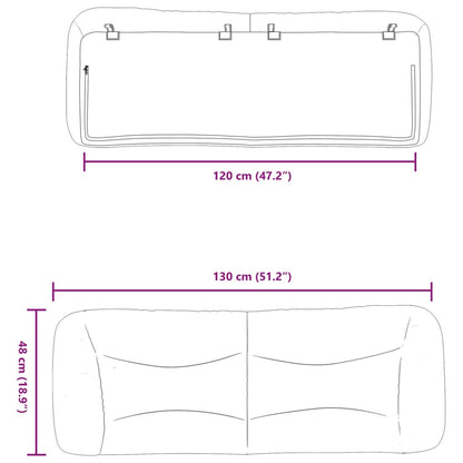 Kopfteil-Kissen "Hvar" Dunkelgrau 120 cm Stoff