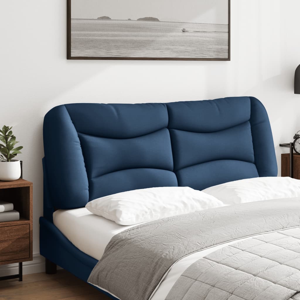 Kopfteil-Kissen "Hvar" Blau 120 cm Stoff
