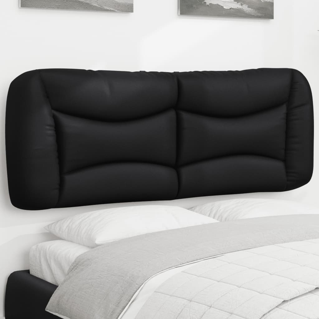 Kopfteil-Kissen "Hvar" Schwarz 120 cm Kunstleder