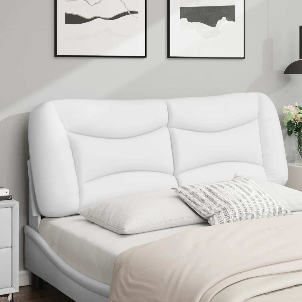 Kopfteil-Kissen "Hvar" Weiß 120 cm Kunstleder