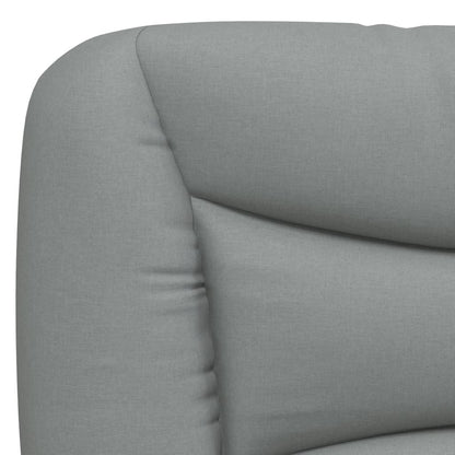Kopfteil-Kissen "Hvar" Hellgrau 140 cm Stoff