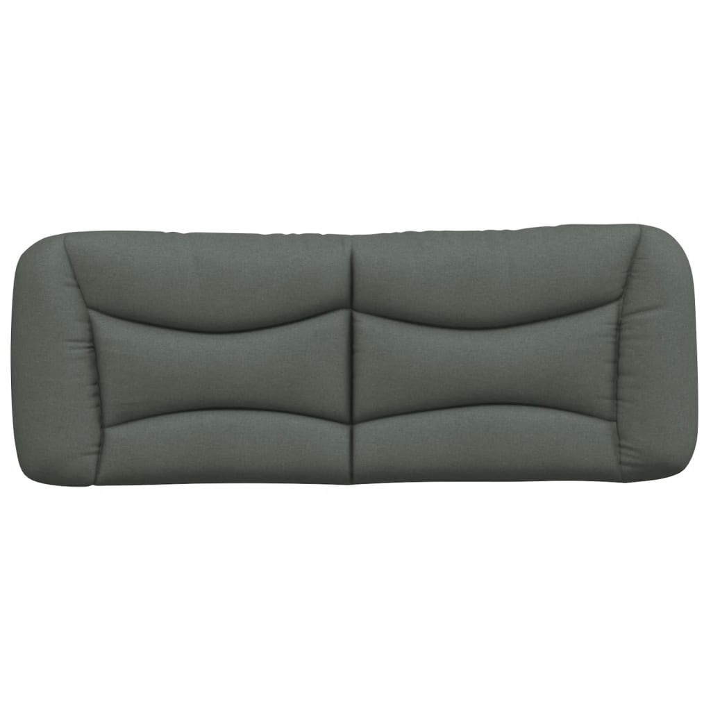 Kopfteil-Kissen "Hvar" Dunkelgrau 140 cm Stoff