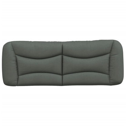 Kopfteil-Kissen "Hvar" Dunkelgrau 140 cm Stoff