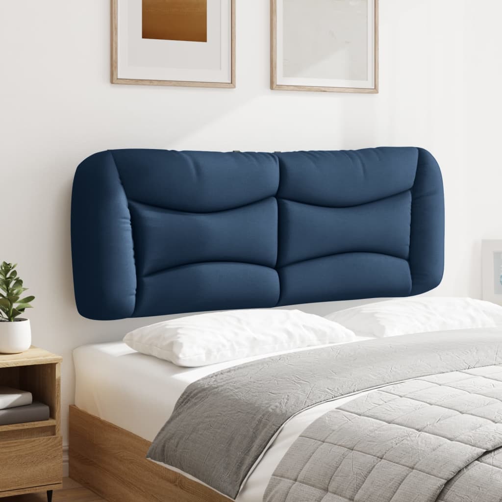 Kopfteil-Kissen "Hvar" Blau 140 cm Stoff