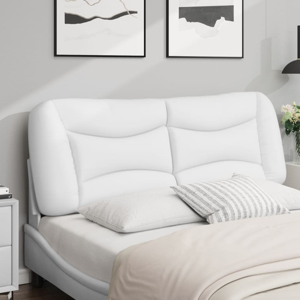 Kopfteil-Kissen "Hvar" Weiß 140 cm Kunstleder
