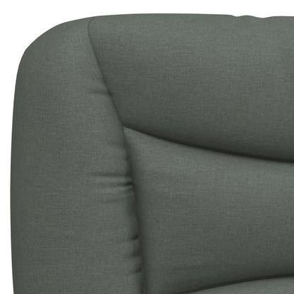 Kopfteil-Kissen "Hvar" Dunkelgrau 160 cm Stoff