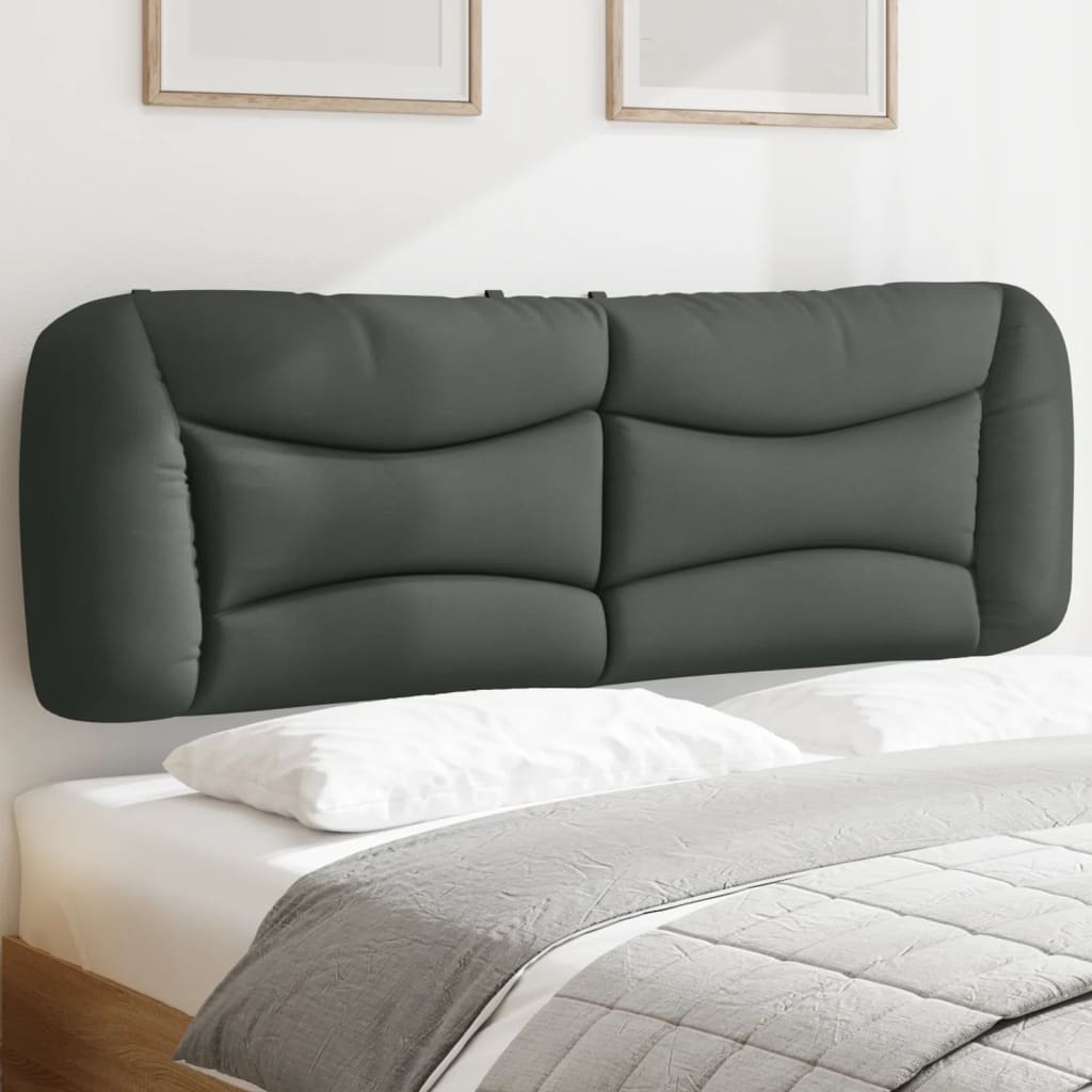 Kopfteil-Kissen "Hvar" Dunkelgrau 160 cm Stoff