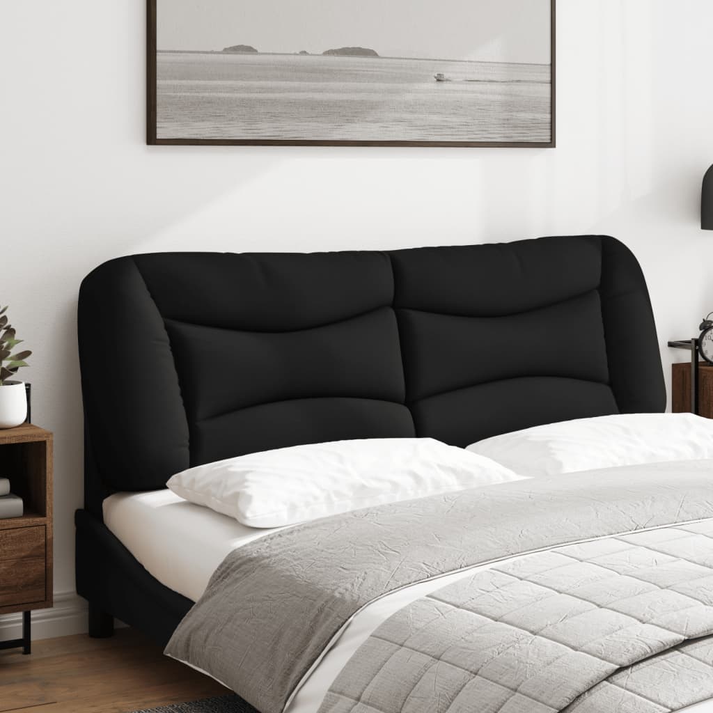 Kopfteil-Kissen "Hvar" Schwarz 160 cm Stoff