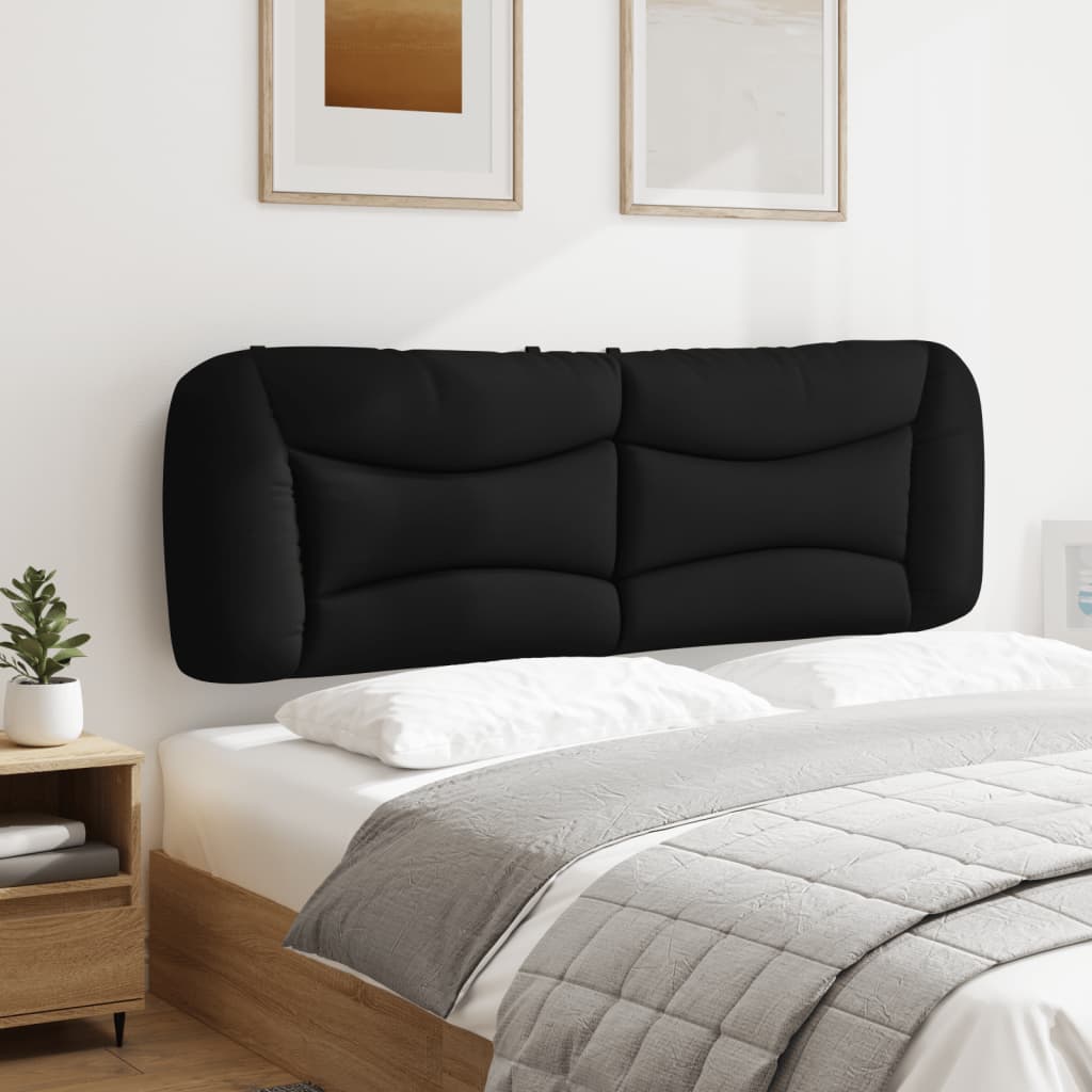 Kopfteil-Kissen "Hvar" Schwarz 160 cm Stoff