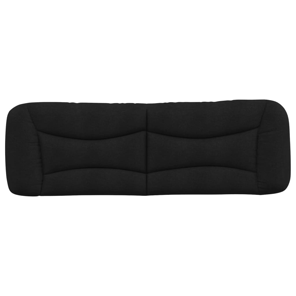 Kopfteil-Kissen "Hvar" Schwarz 160 cm Stoff