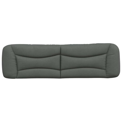 Kopfteil-Kissen "Hvar" Dunkelgrau 180 cm Stoff