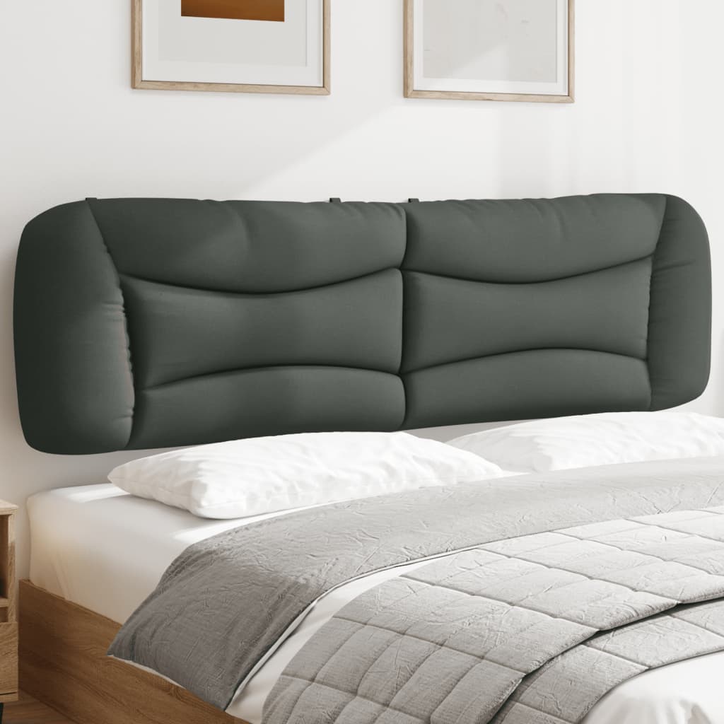 Kopfteil-Kissen "Hvar" Dunkelgrau 180 cm Stoff