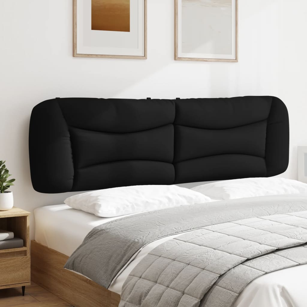 Kopfteil-Kissen "Hvar" Schwarz 180 cm Stoff