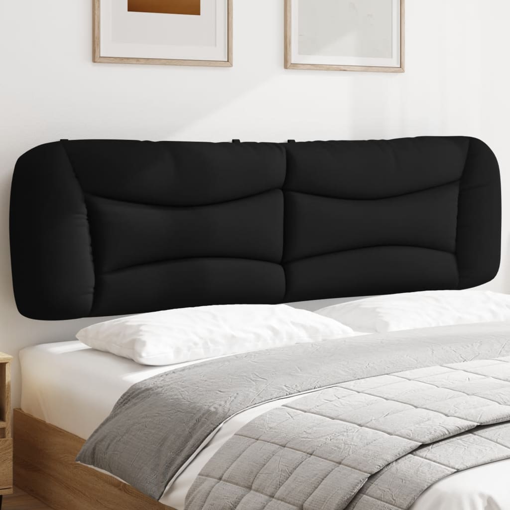 Kopfteil-Kissen "Hvar" Schwarz 180 cm Stoff