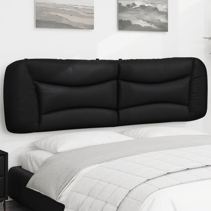 Kopfteil-Kissen "Hvar" Schwarz 180 cm Kunstleder