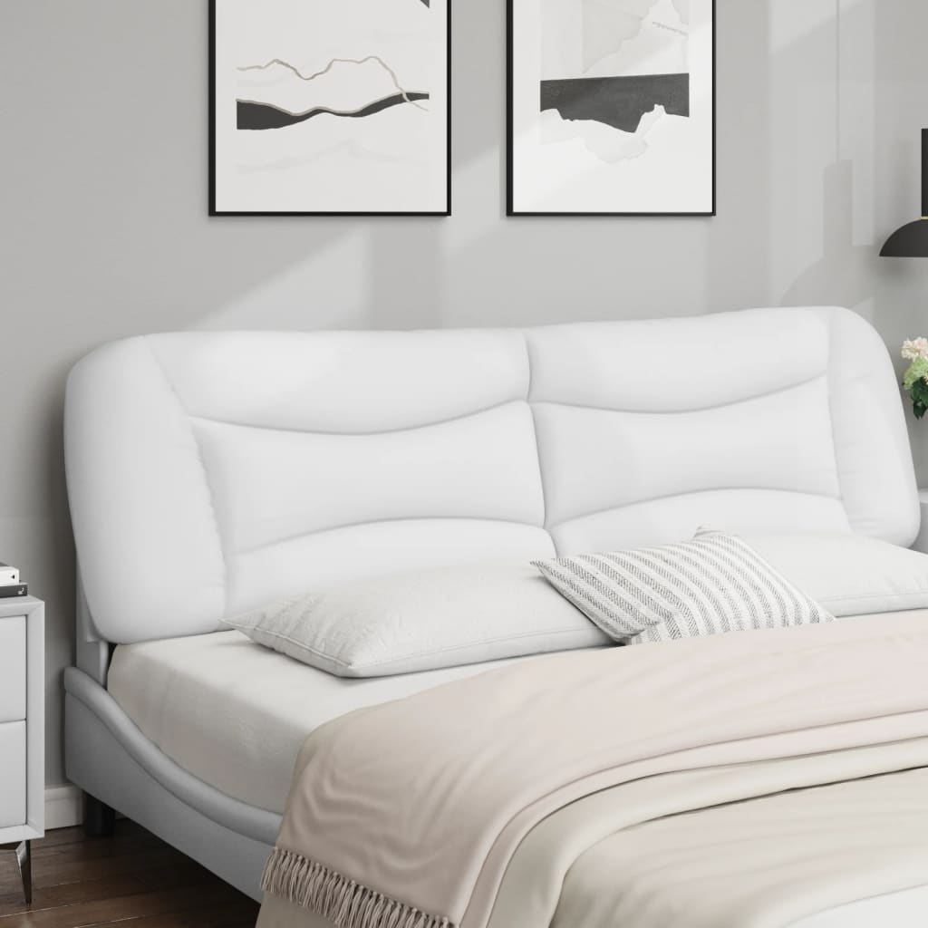Kopfteil-Kissen "Hvar" Weiß 180 cm Kunstleder