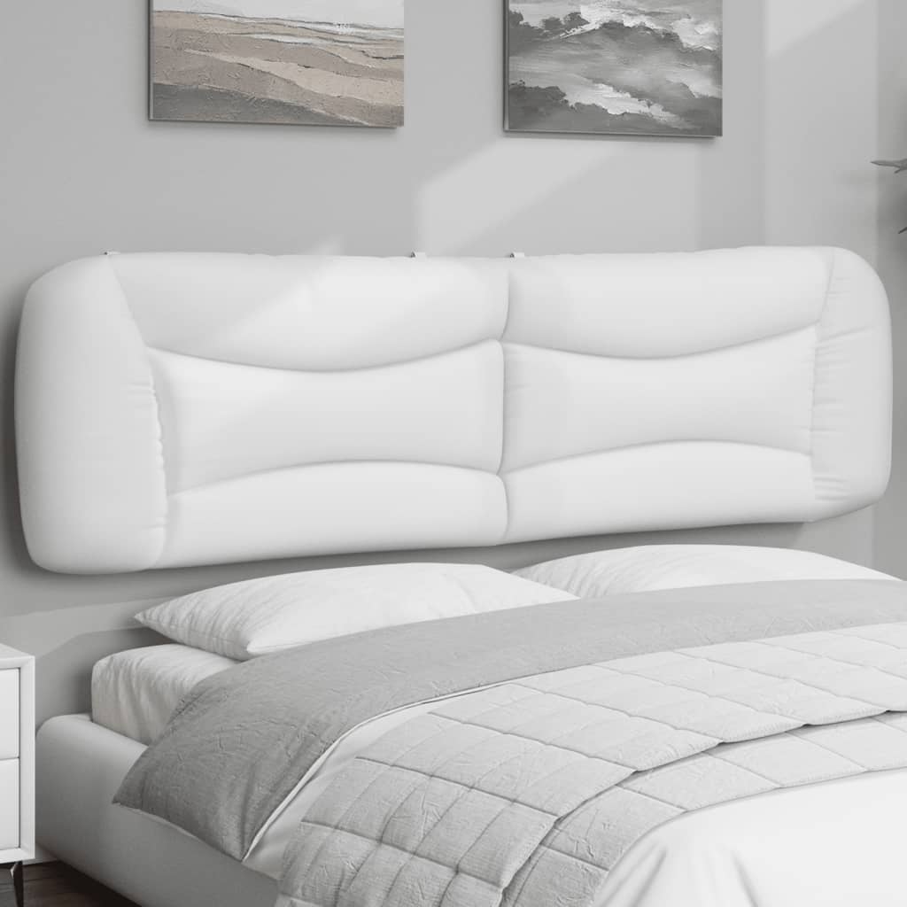 Kopfteil-Kissen "Hvar" Weiß 180 cm Kunstleder