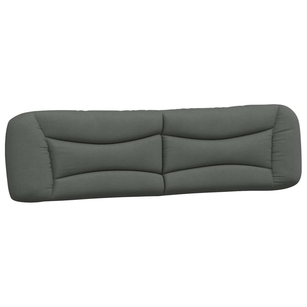 Kopfteil-Kissen "Hvar" Dunkelgrau 200 cm Stoff