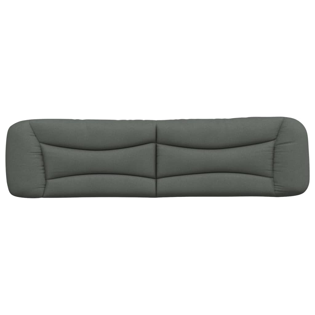 Kopfteil-Kissen "Hvar" Dunkelgrau 200 cm Stoff