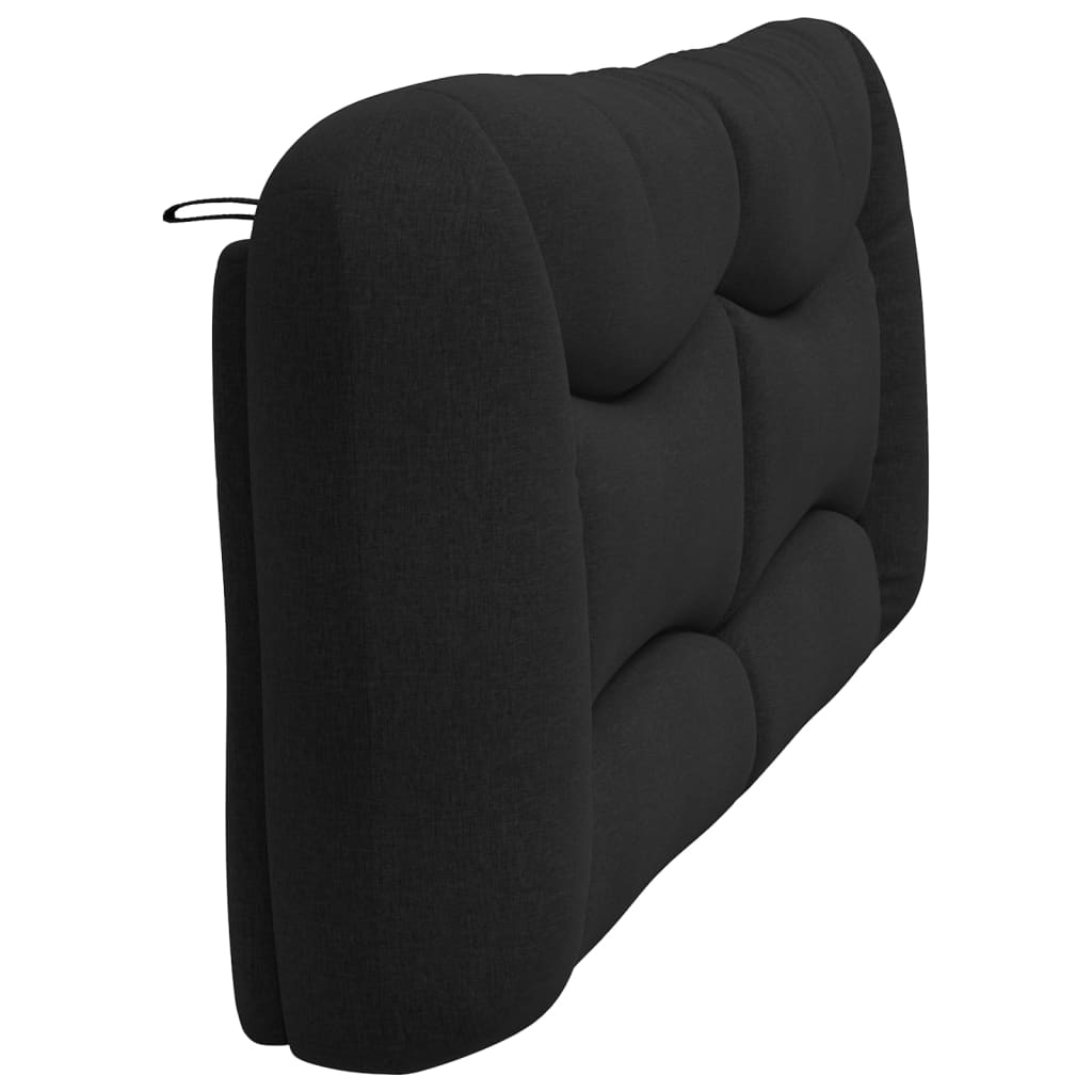 Kopfteil-Kissen "Hvar" Schwarz 200 cm Stoff