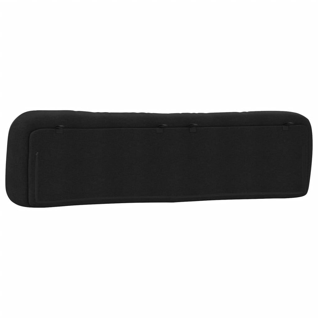 Kopfteil-Kissen "Hvar" Schwarz 200 cm Stoff