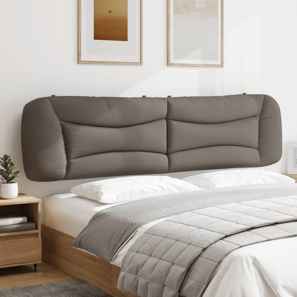 Kopfteil-Kissen "Hvar" Taupe 200 cm Stoff