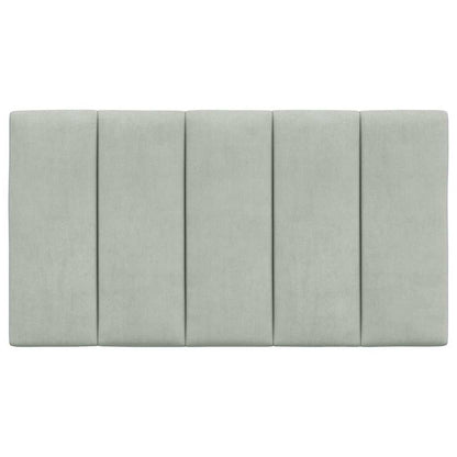 Kopfteil-Kissen "Hanko" Hellgrau 80 cm Samt