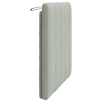 Kopfteil-Kissen "Hanko" Hellgrau 80 cm Samt