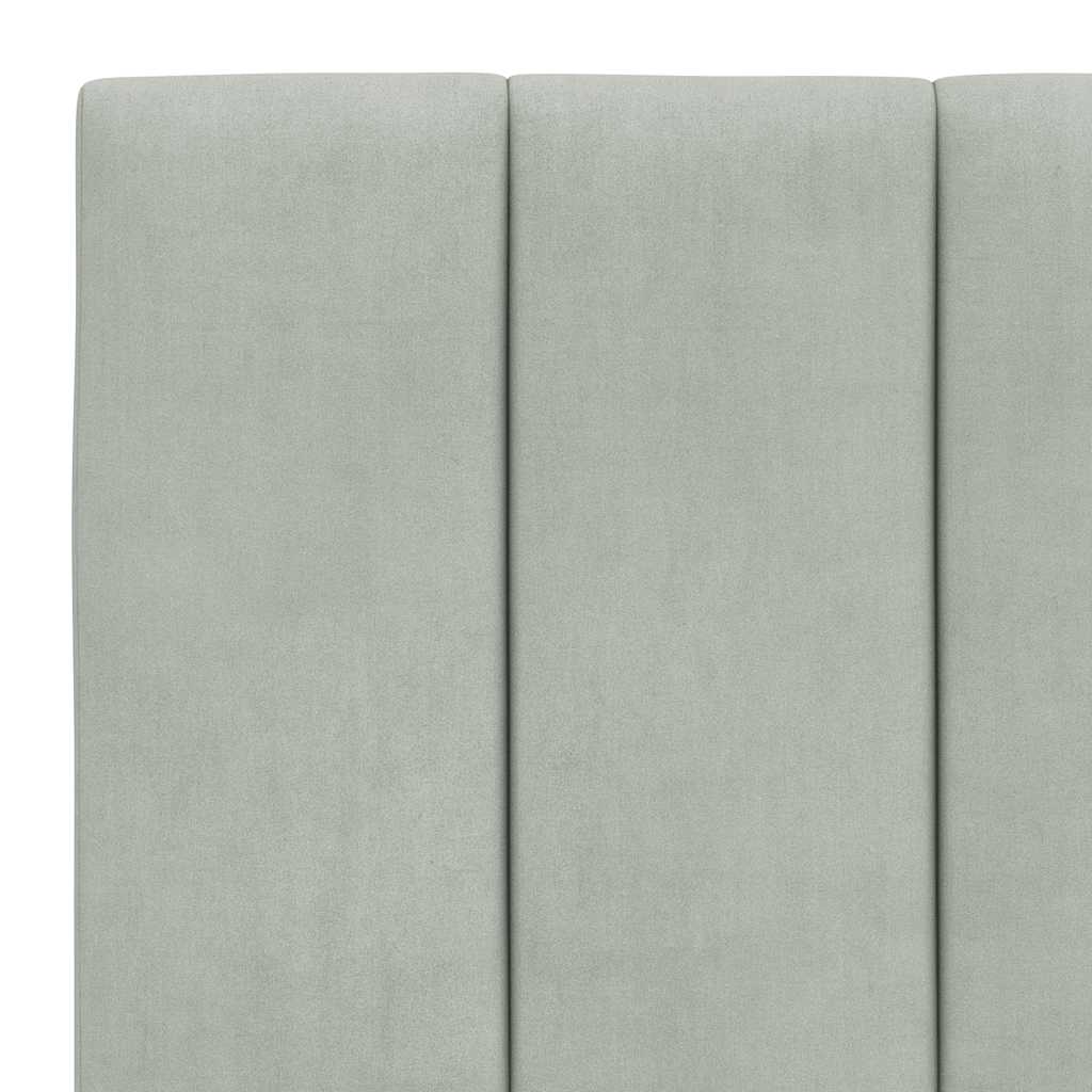 Kopfteil-Kissen "Hanko" Hellgrau 80 cm Samt