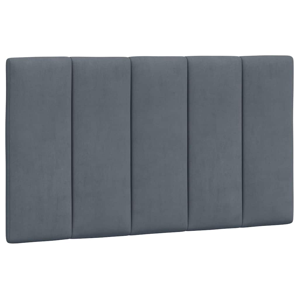 Kopfteil-Kissen "Hanko" Dunkelgrau 80 cm Samt