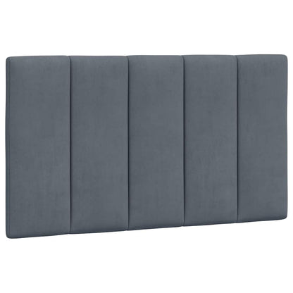 Kopfteil-Kissen "Hanko" Dunkelgrau 80 cm Samt