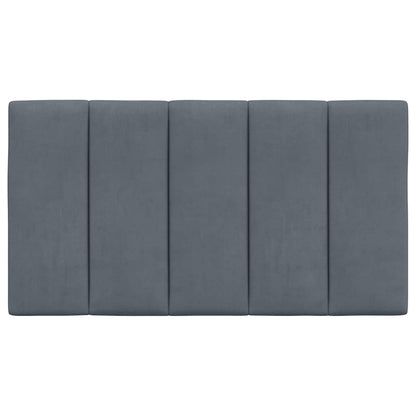 Kopfteil-Kissen "Hanko" Dunkelgrau 80 cm Samt
