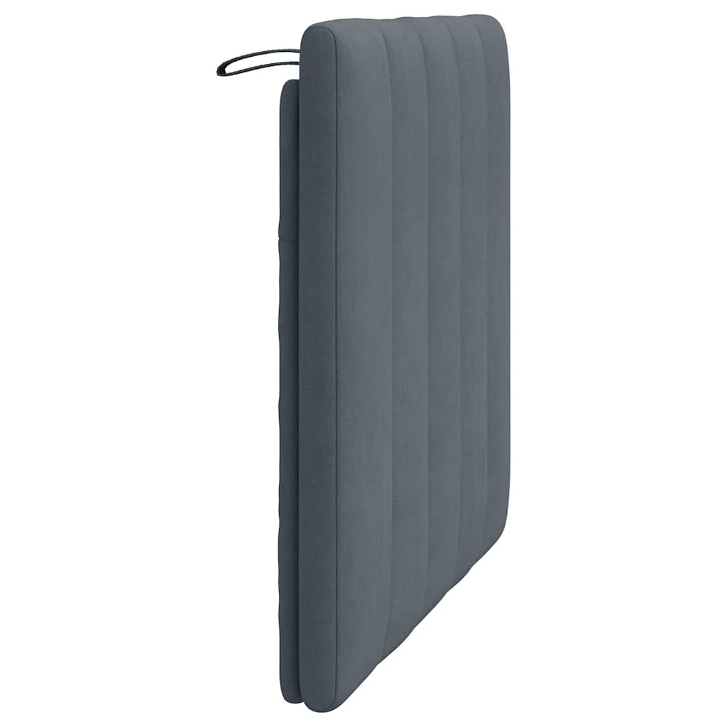 Kopfteil-Kissen "Hanko" Dunkelgrau 80 cm Samt