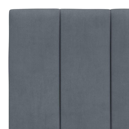 Kopfteil-Kissen "Hanko" Dunkelgrau 80 cm Samt