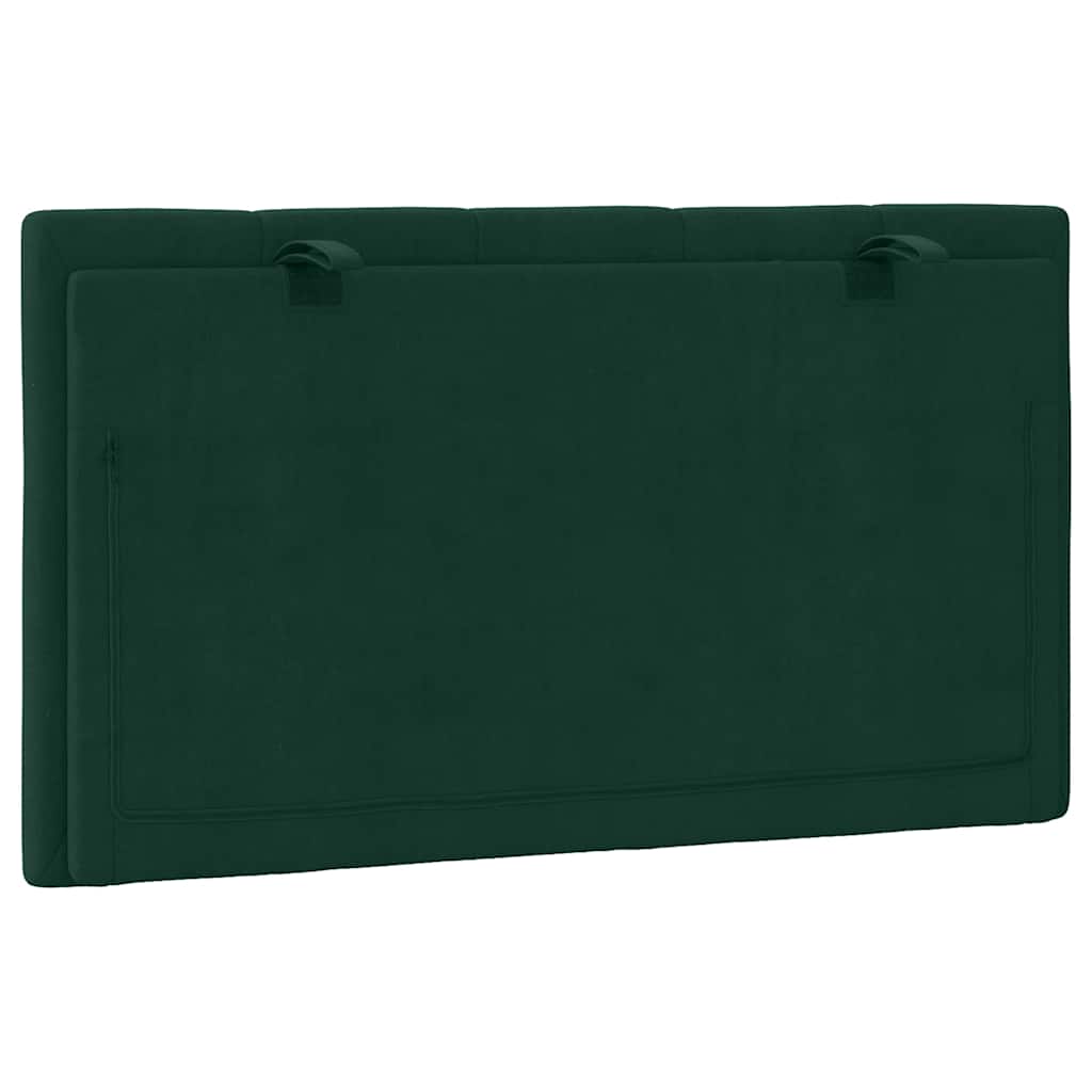 Kopfteil-Kissen "Hanko" Dunkelgrün 80 cm Samt