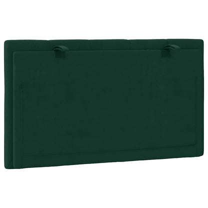 Kopfteil-Kissen "Hanko" Dunkelgrün 80 cm Samt