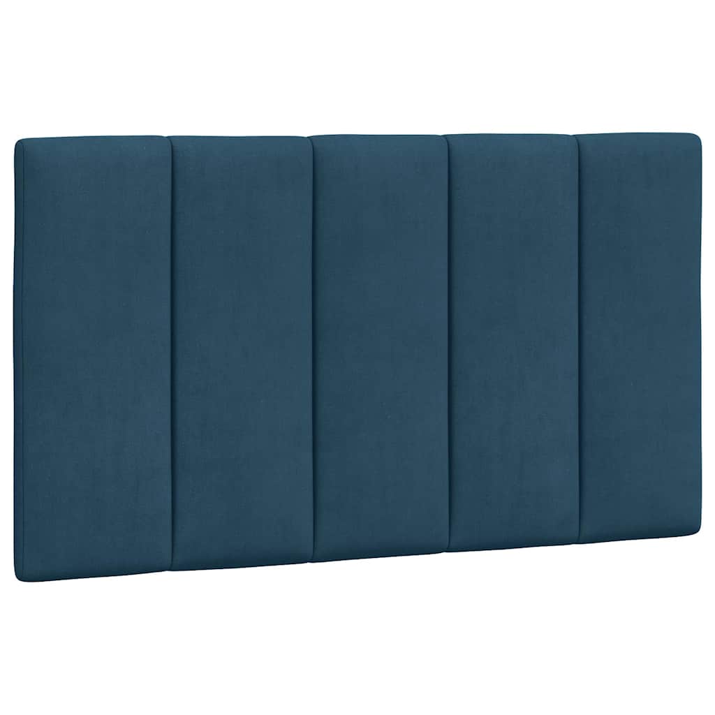 Kopfteil-Kissen "Hanko" Blau 80 cm Samt