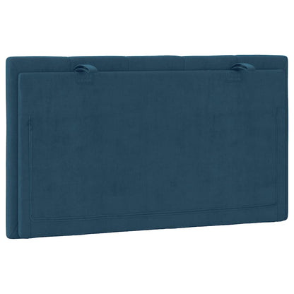 Kopfteil-Kissen "Hanko" Blau 80 cm Samt